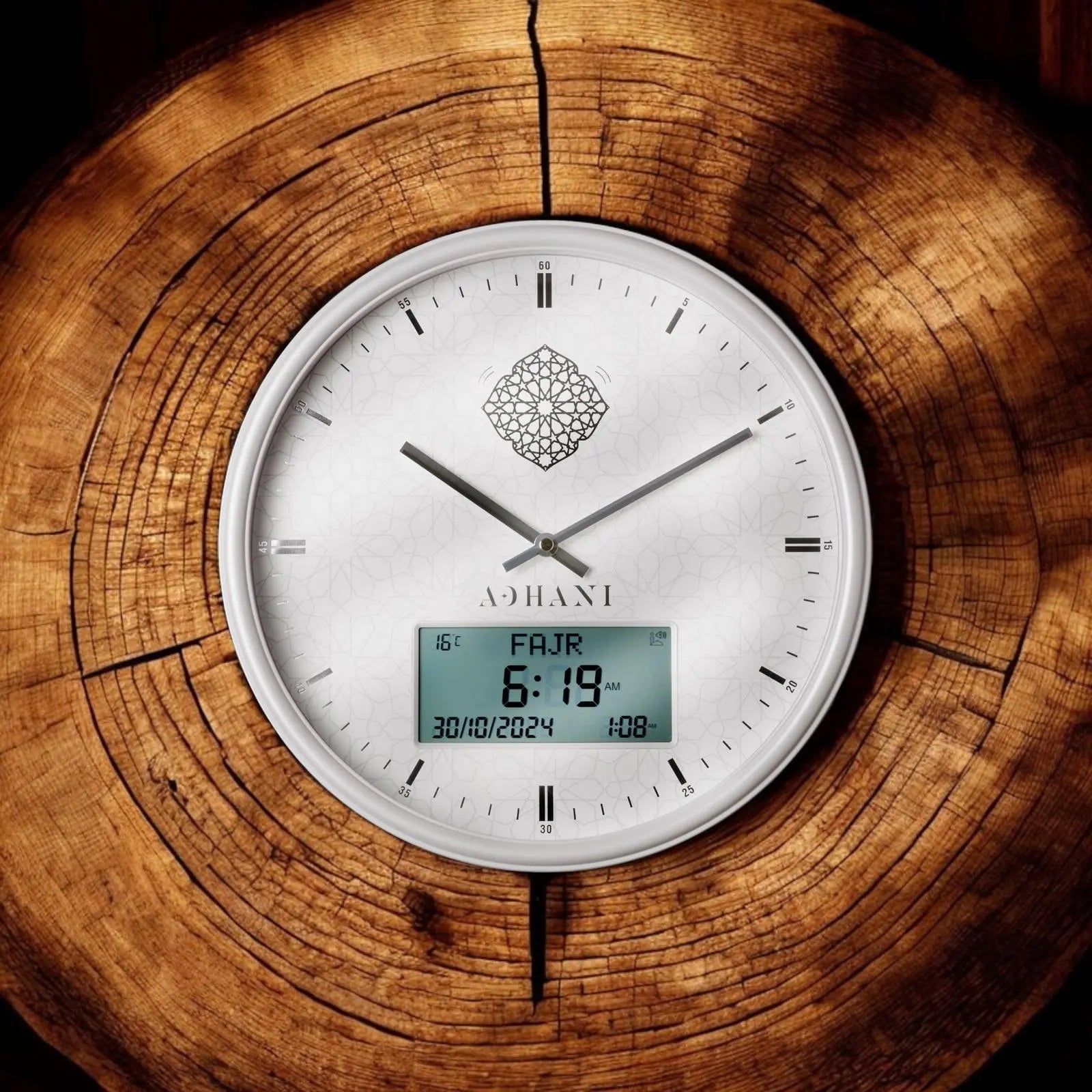 Horloge Adhan design et moderne - Blanche ADHANI