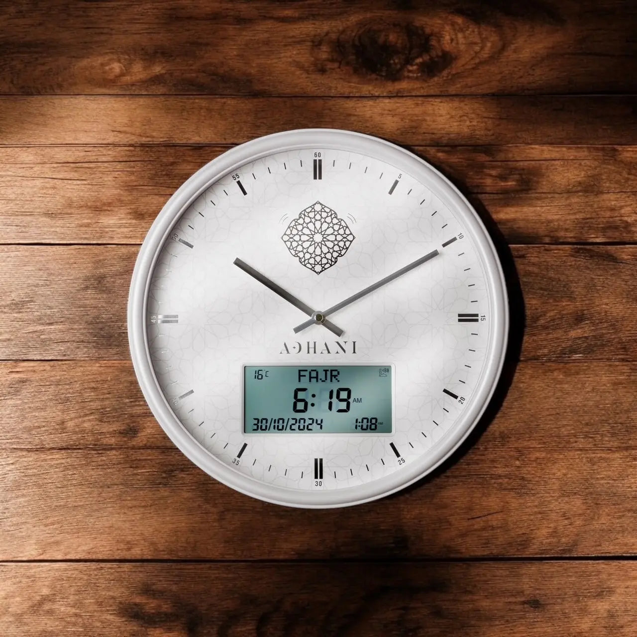 Horloge Adhan design et moderne - Blanche ADHANI