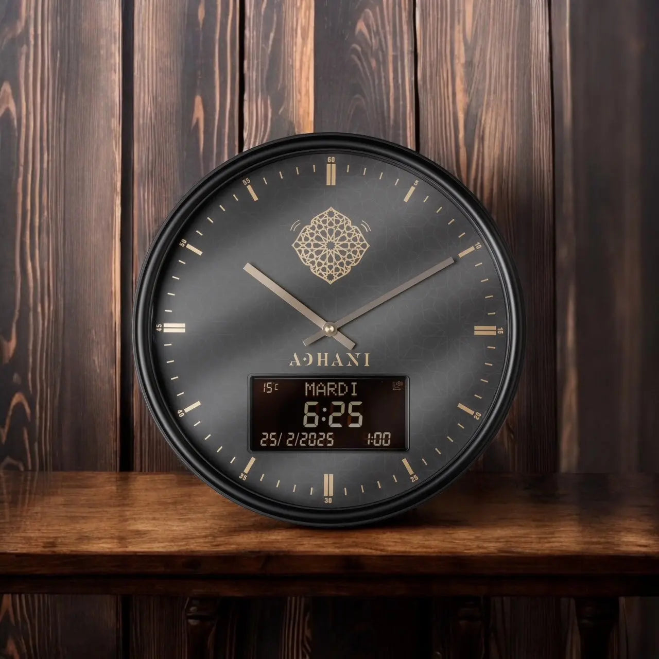 Horloge Adhan design et moderne - Noire adhani shop