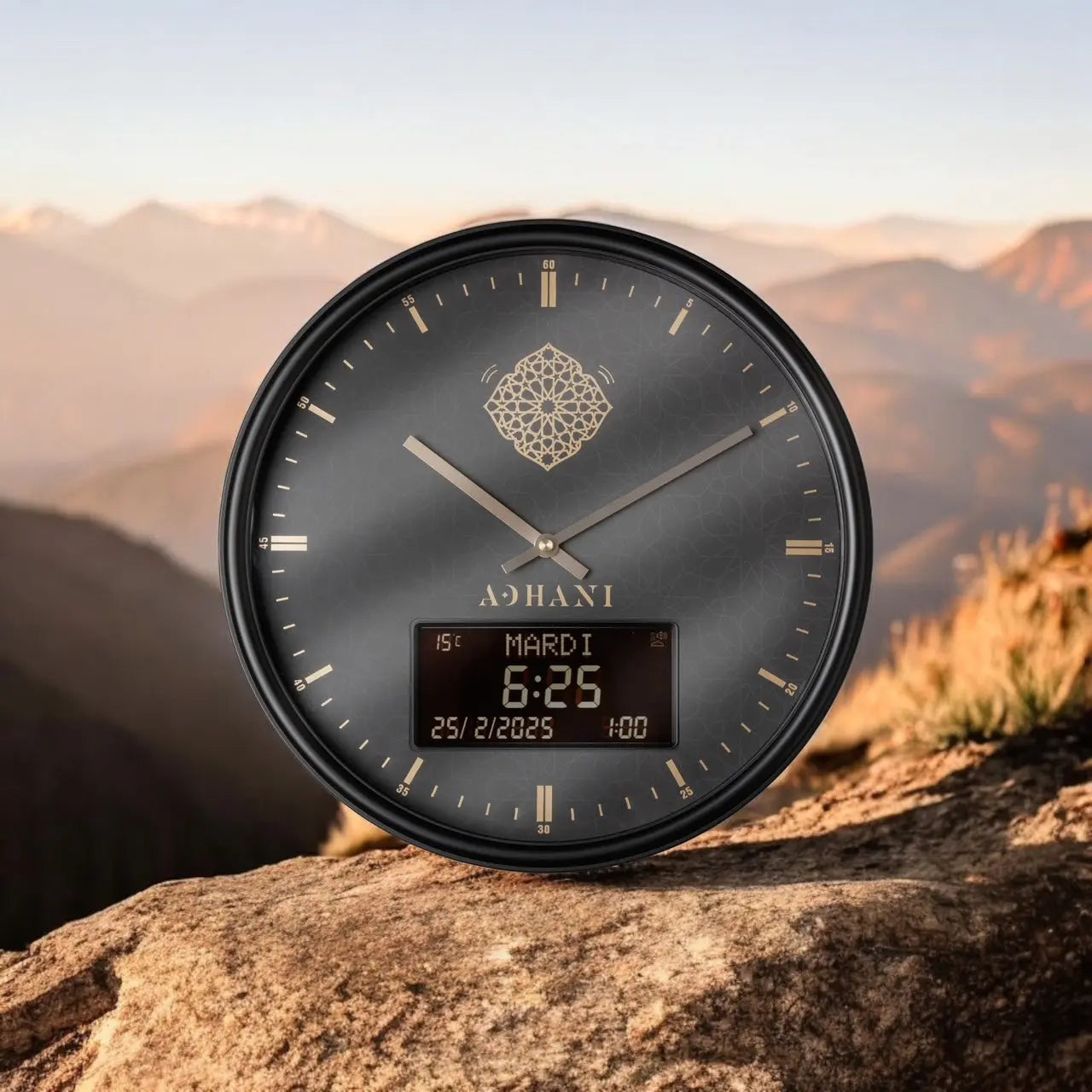 Horloge Adhan design et moderne - Noire adhani shop