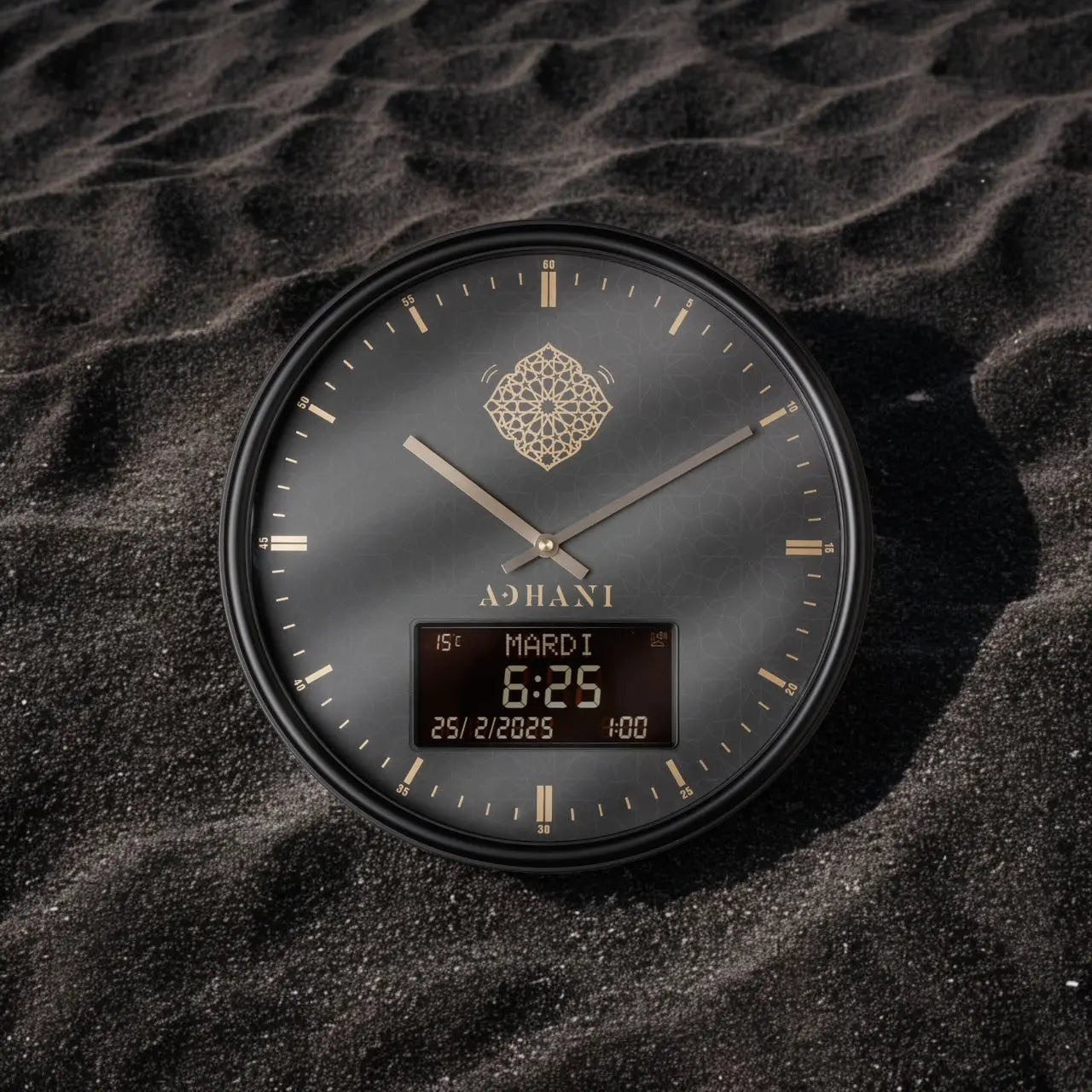 Horloge Adhan design et moderne - Noire adhani shop