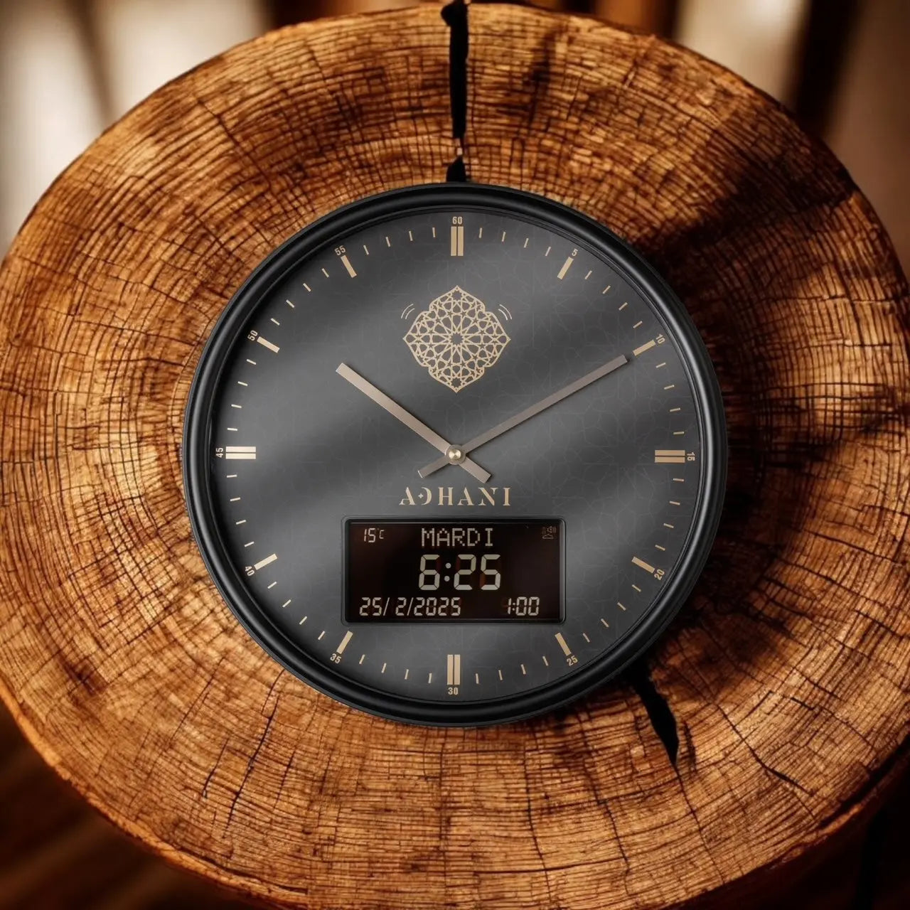 Horloge Adhan design et moderne - Noire adhani shop