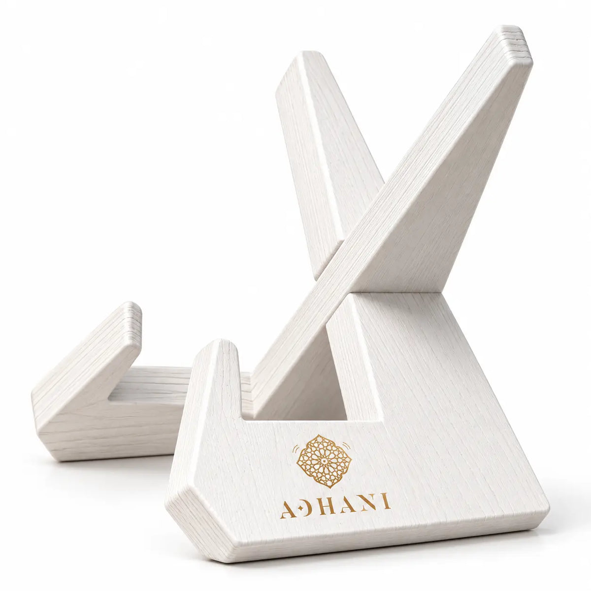 Support horloge adhan en bois blanc Adhani