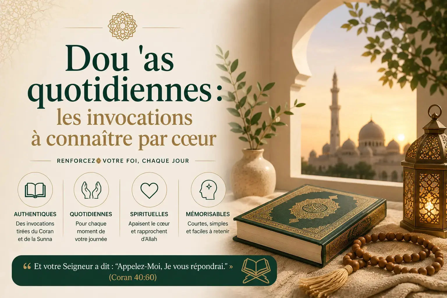 Dou'as quotidiennes : les invocations à connaître par cœur ADHANI