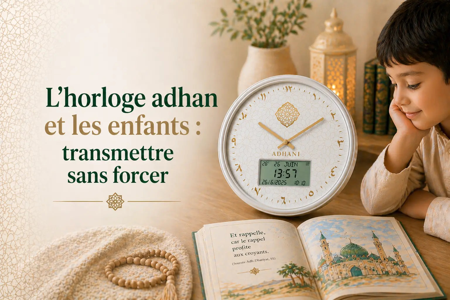 L'horloge adhan et les enfants : transmettre sans forcer ADHANI