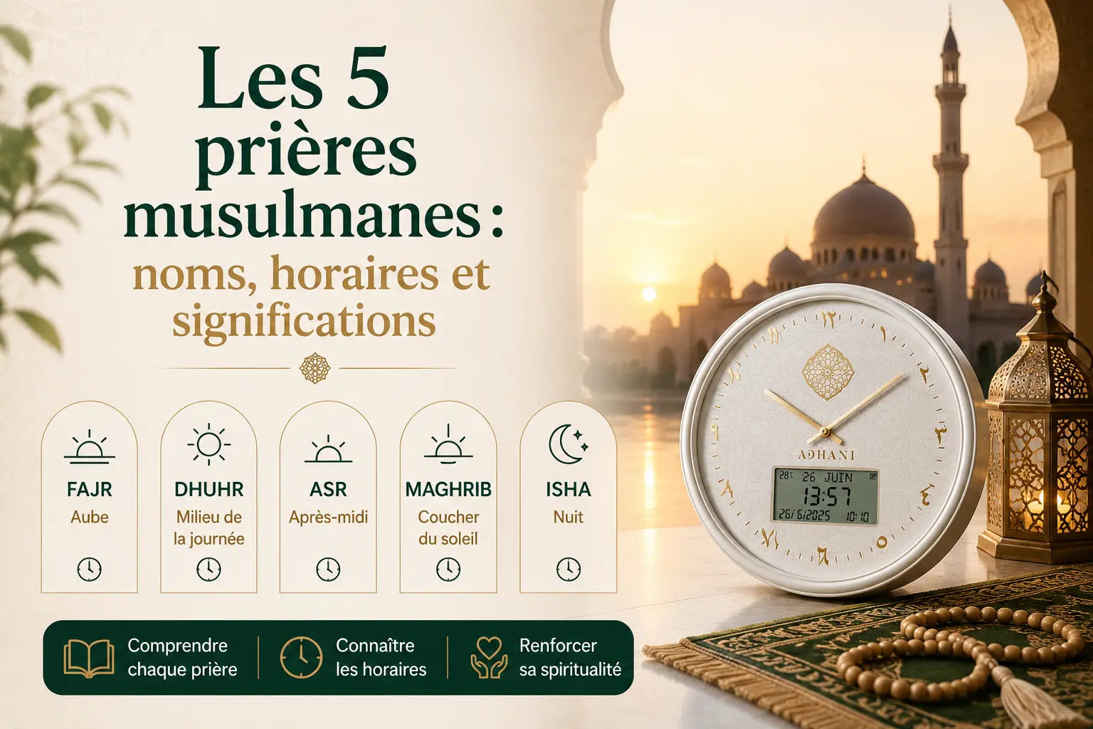 Les 5 prières musulmanes : noms, horaires et significations
