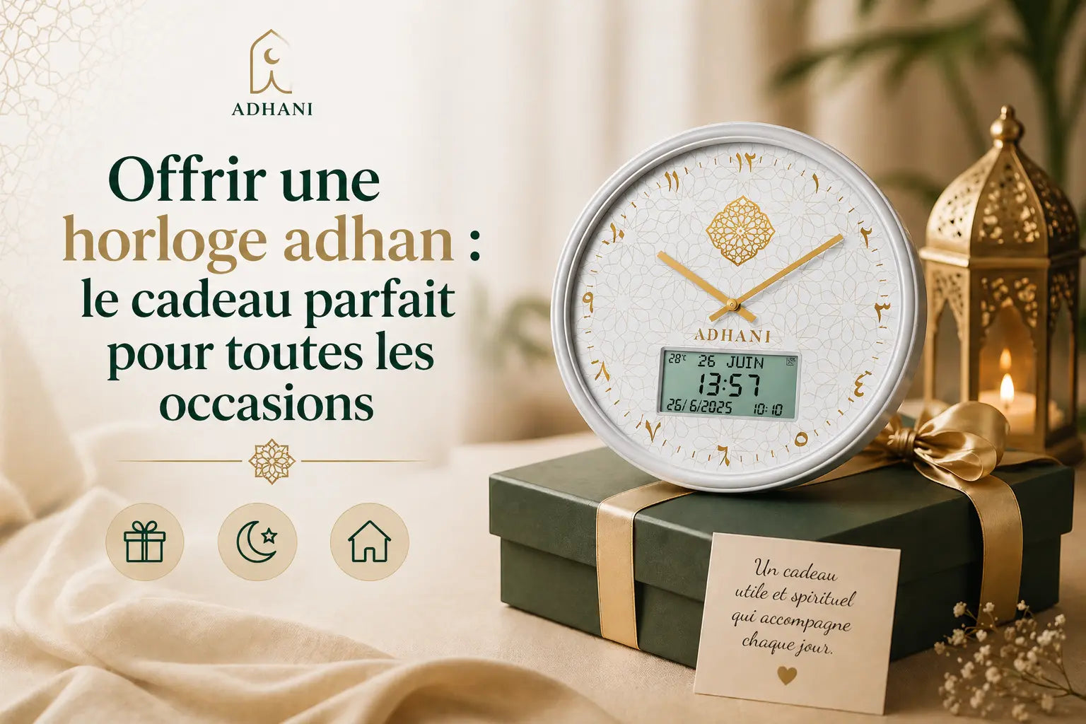 Offrir une horloge adhan : le cadeau parfait pour toutes les occasions ADHANI