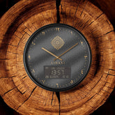 Horloge Adhan design et moderne chiffres arabes - Noire ADHANI